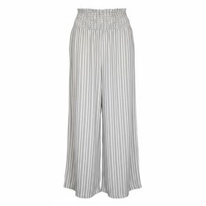Final Touch Gray Striped Wide-Leg Linen Blend Pants Size Medium Coastal Beach